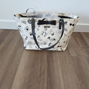 Kate Spade Black and White Tote Bag